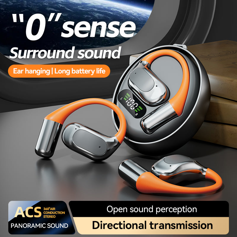 M113 Open-Ear Wireless Earbuds – 3-in-1 Air Conduction Design with Long Battery & Stereo Sound.