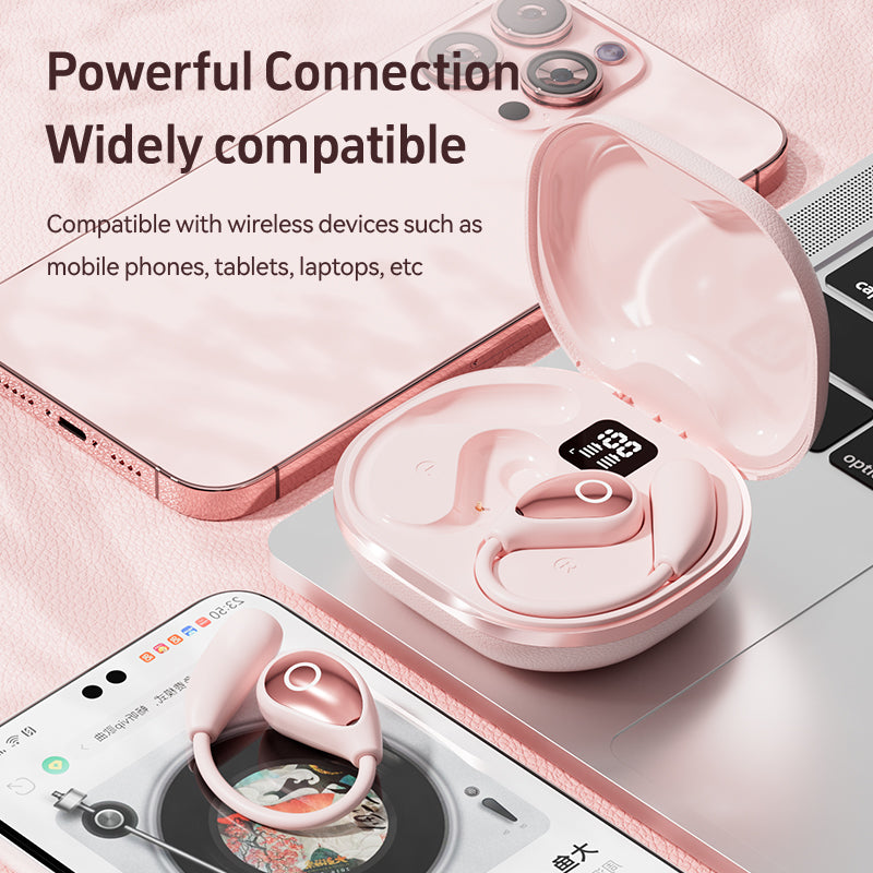 M95 Open-Ear Wireless Bluetooth 5.4 Headphones – Over-Ear Sport Earbuds with Air Conduction, HiFi Stereo & Long Battery Life for Running & Workout.