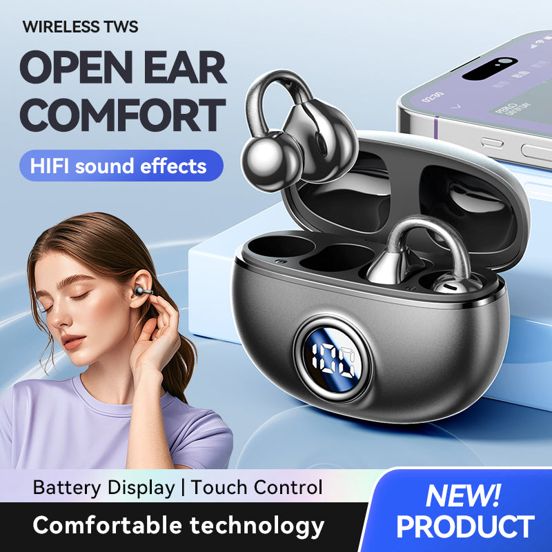M97 In-ear Design Wireless Earphone with Real-time Translation, Noise Cancelling, Bone Conduction Earbuds with Charging Case, Bluetooth-compatible for Sports, Gaming, Calling