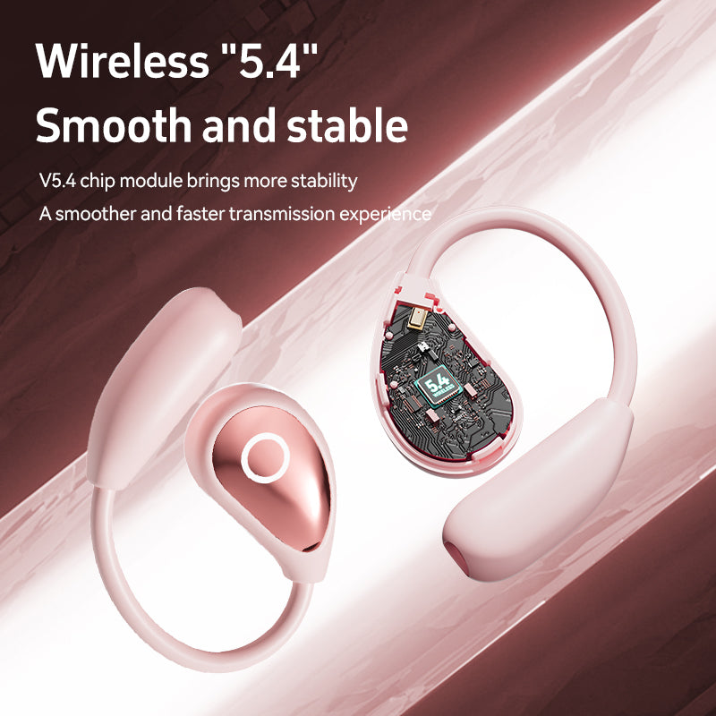M95 Open-Ear Wireless Bluetooth 5.4 Headphones – Over-Ear Sport Earbuds with Air Conduction, HiFi Stereo & Long Battery Life for Running & Workout.
