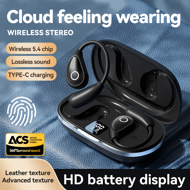 M96 AI Language Translator Earphones, Support 144 Languages, Bluetooth Translator Device, Two-Way Translator Earphones, Suitable for Language Learning, Travel and Business.