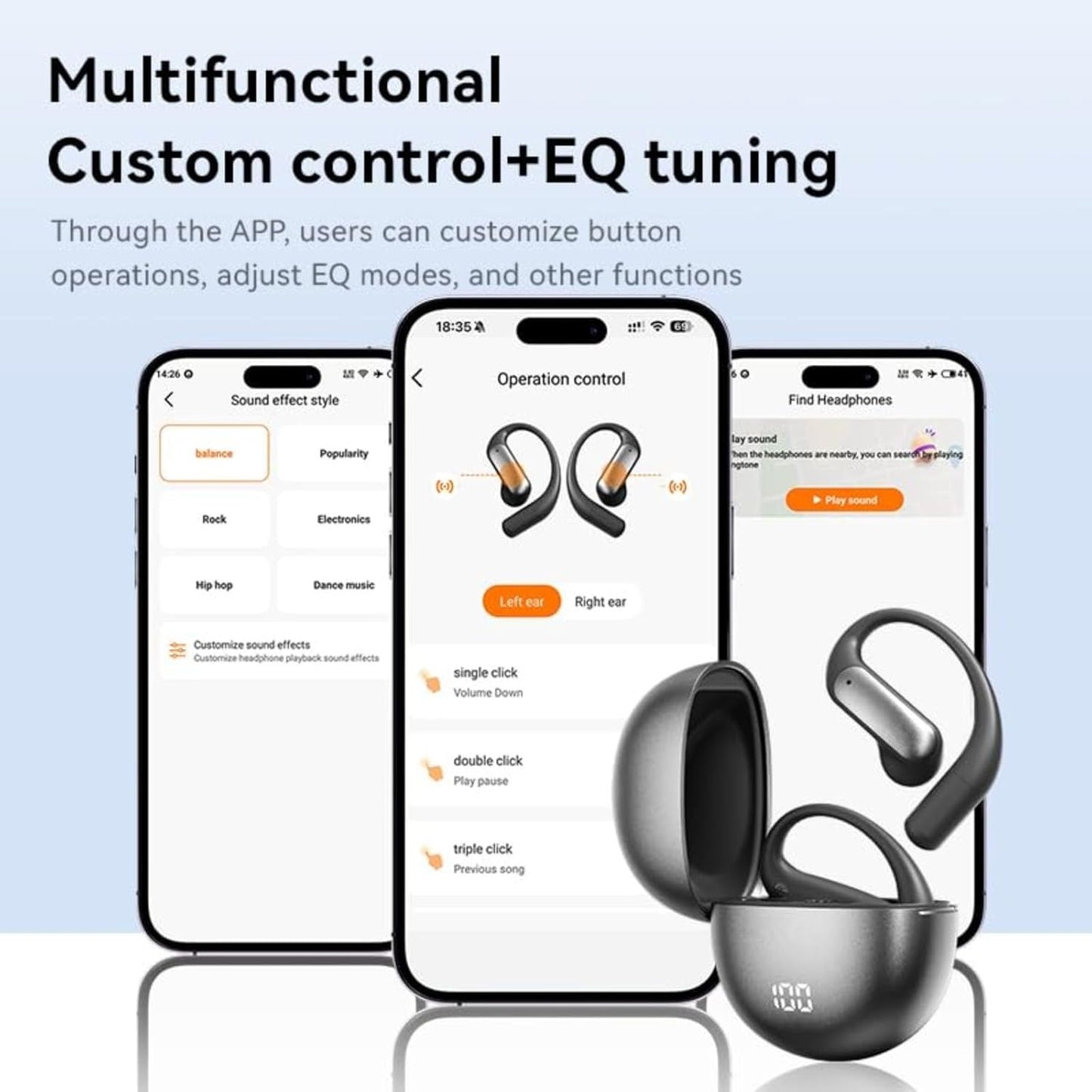 M118 AI Bluetooth Earbuds – LED Display, Noise Cancelling, HiFi Sound, Music & Calls