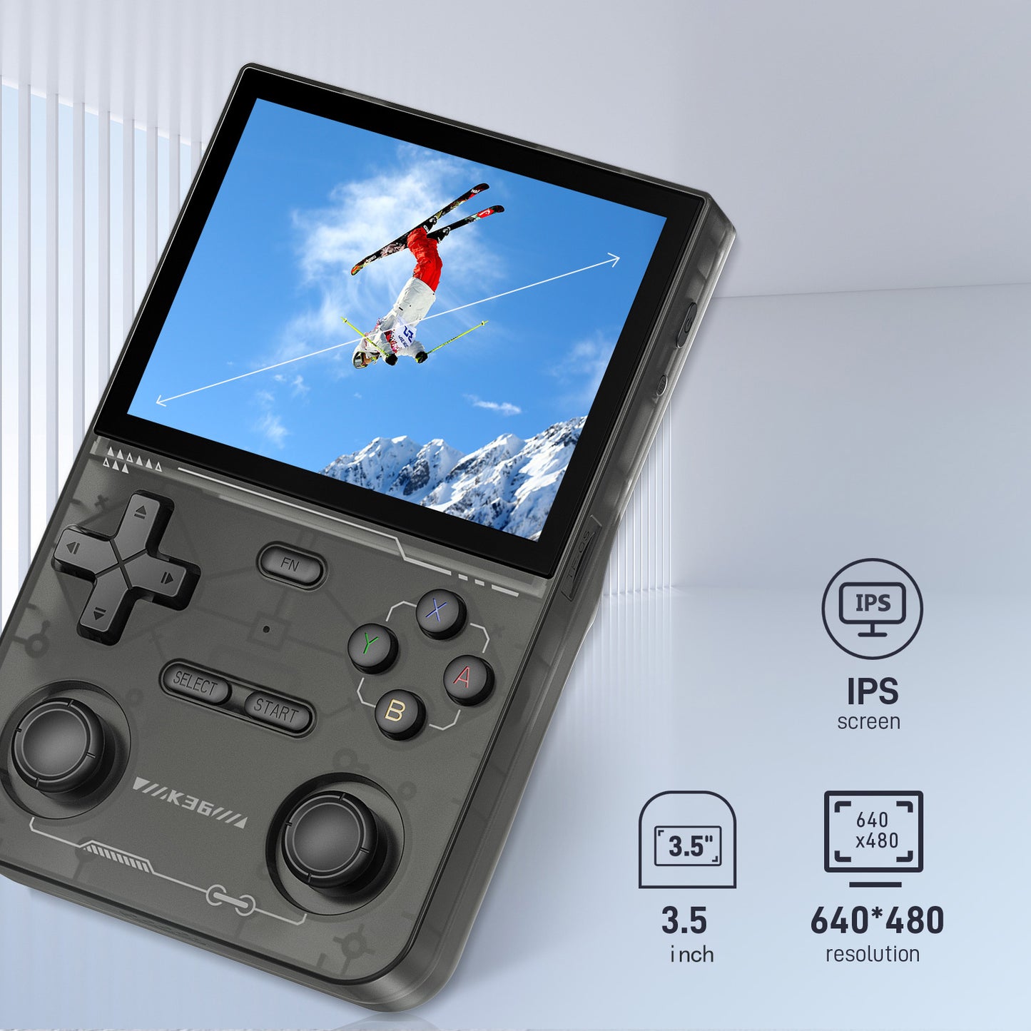 16000 HD Games Mini Portable Video Game Console, 3.5-Inch IPS Screen, built in 45 Emulators,3800mAh Battery (with 64GB TF)