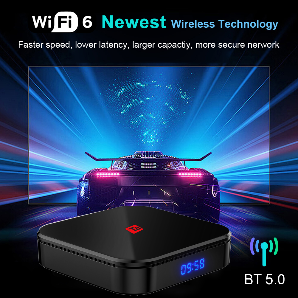 Smart Android Box WIFI 6 1080P 4K 4G DDR3 + 64G FLASH Android 13 Quad Core A53 Processor