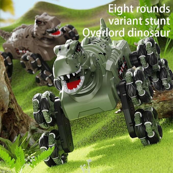 Dinosaur Remote Control Car, 8WD Monster Truck Toys for Boys Kids Age 6-12, Gesture Sensing RC Stunt Cars with Spray&Light, Novelty Children's Toys